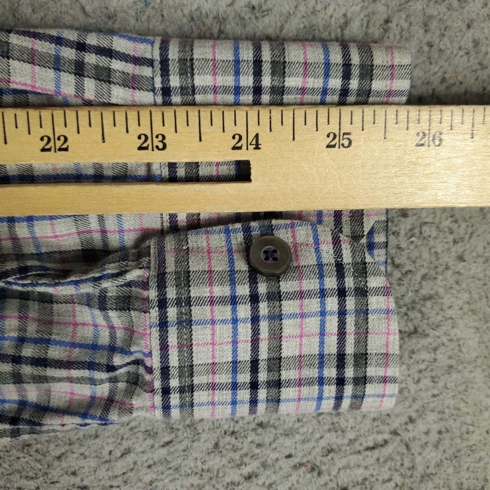 UNTUCKit UNTUCKit Shirt Mens Large Gray Blue Plaid Flannel Button Up Long Sleeve Size US L / EU 52-54 / 3 - 6 Thumbnail