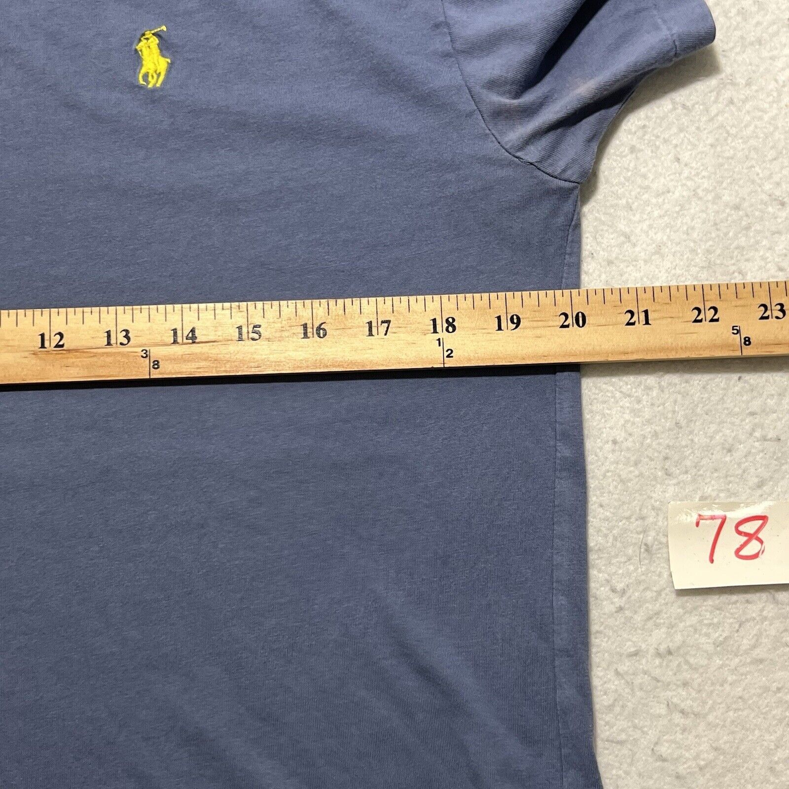 Polo Ralph Lauren Polo Ralph Lauren V Neck Blue T Shirt Yellow Pony Logo Size US M / EU 48-50 / 2 - 7 Thumbnail