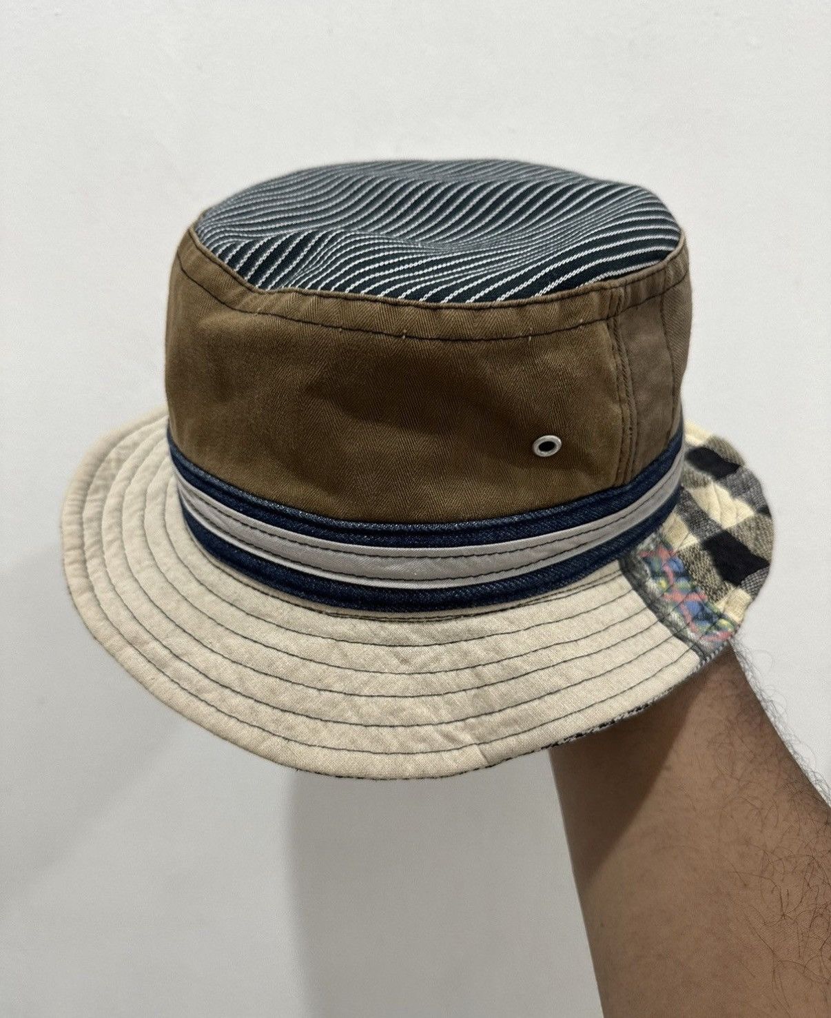 Japanese Brand VTG Patchwork Style Kapital Hat Size ONE SIZE - 2 Thumbnail