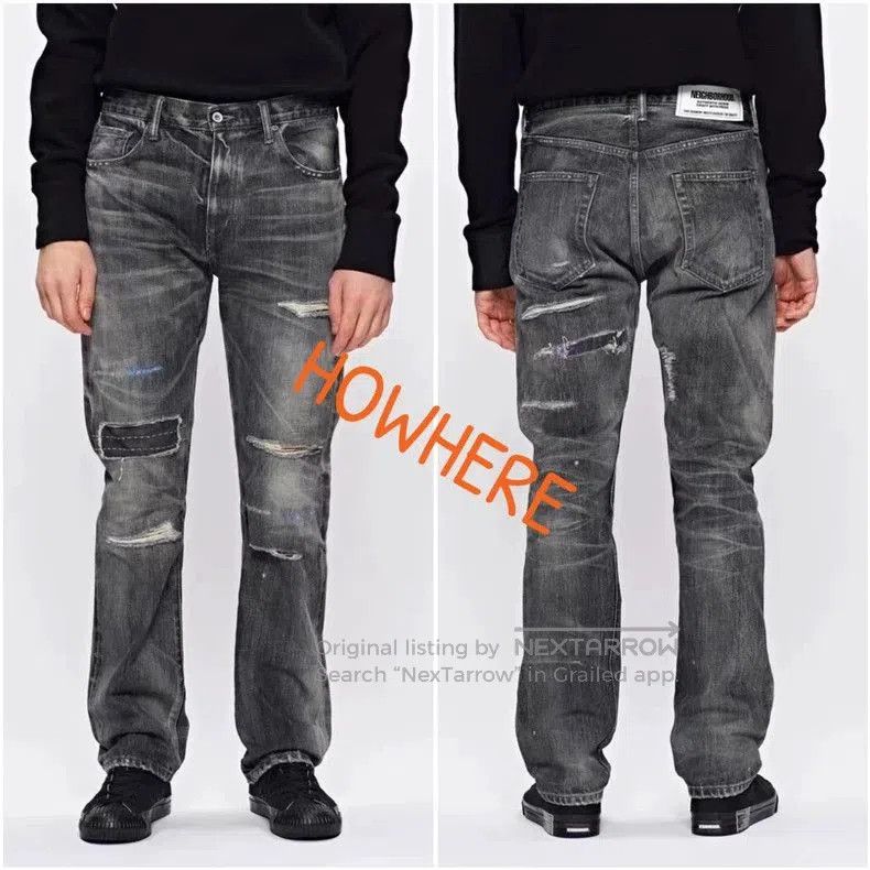 Neighborhood NEIGHBORHOOD 19AW Distressed Denim Jeans. Size US 33 - 8 Thumbnail