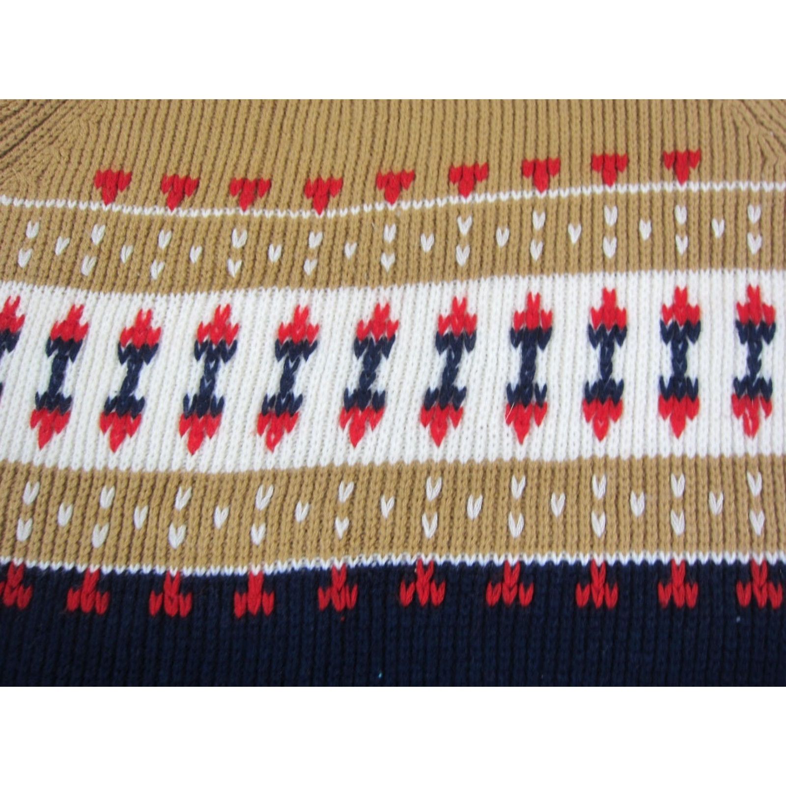 JCPenney VINTAGE JCPenney Sweater Mens M Blue Brown Nordic Knit Pullover 70s 80s Knit Pullover Crew Neck Casual Winter Fall 90s 80s Mens Size US M / EU 48-50 / 2 - 3 Thumbnail
