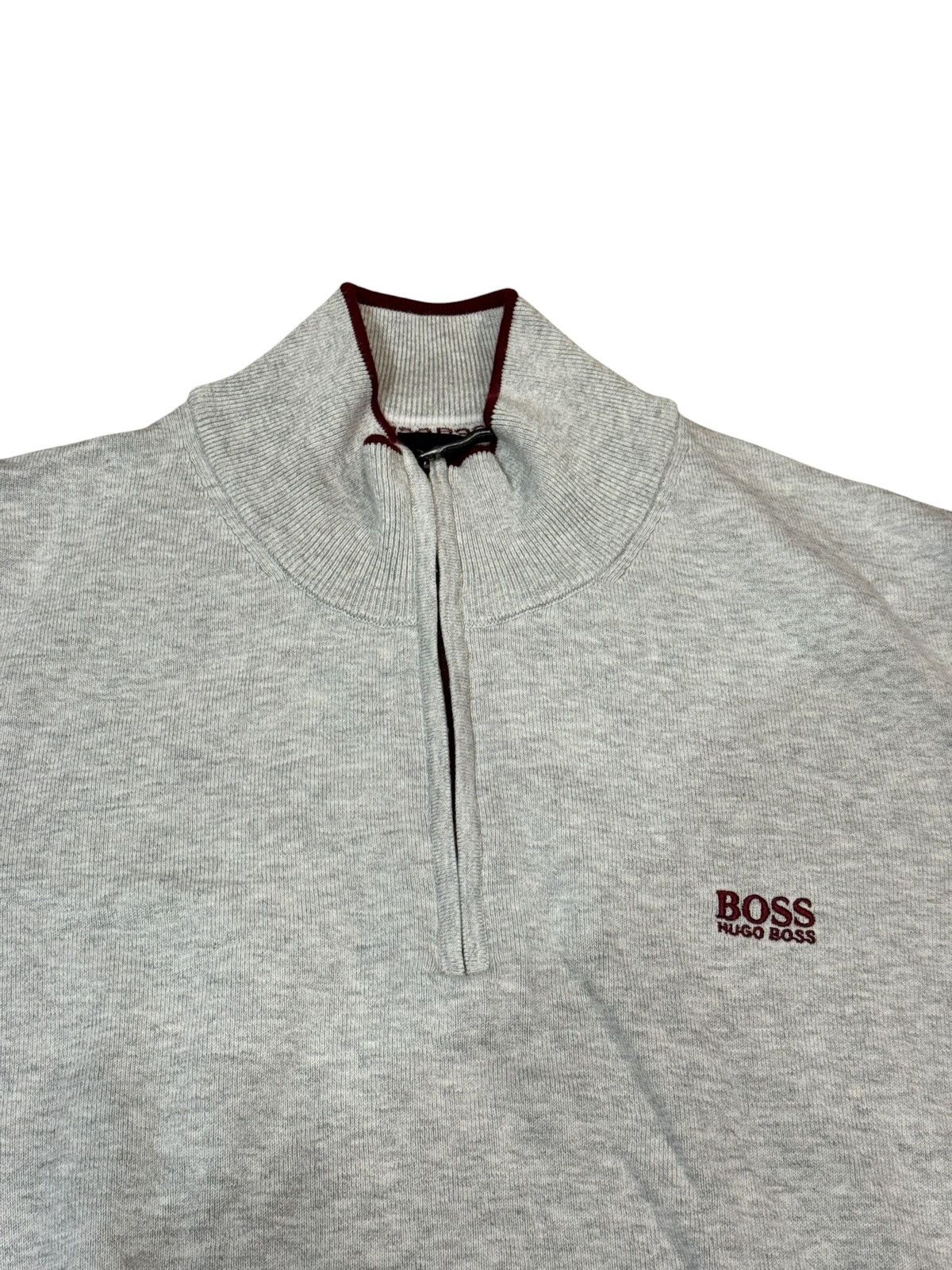 Hugo Boss Hugo Boss 1/4 Zip Cotton Jumper Sweatshirt XXL 2XL Size US XXL / EU 58 / 5 - 10 Thumbnail