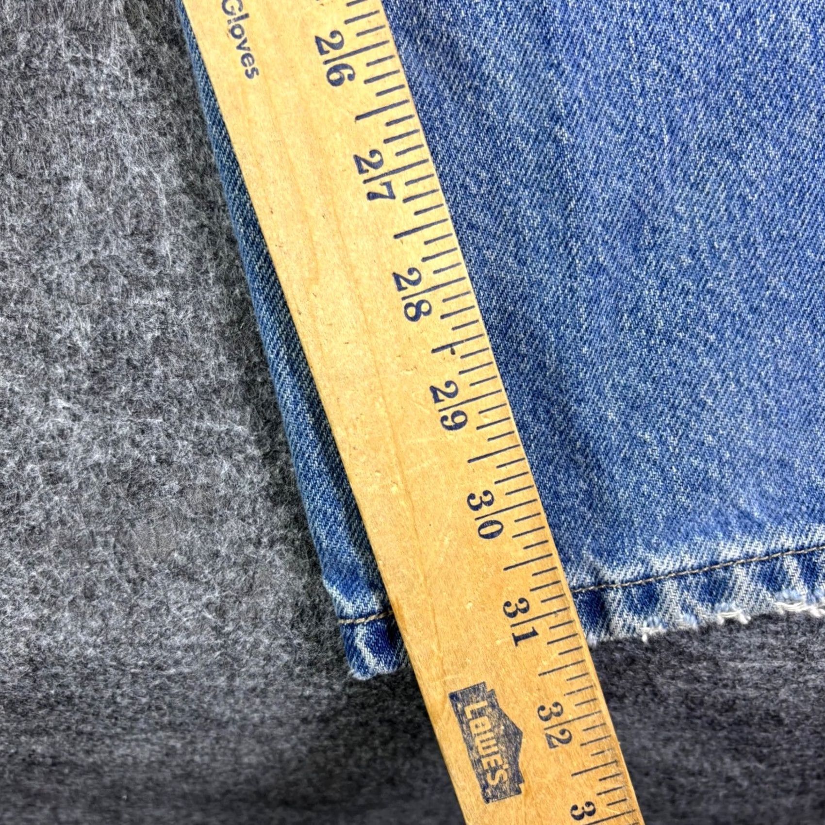 Dickies VINTAGE Dickies Jeans Mens 34x31 Light Wash Distressed Workwear Relaxed Straight Denim Blue 90s Mens Size US 34 / EU 50 - 4 Thumbnail