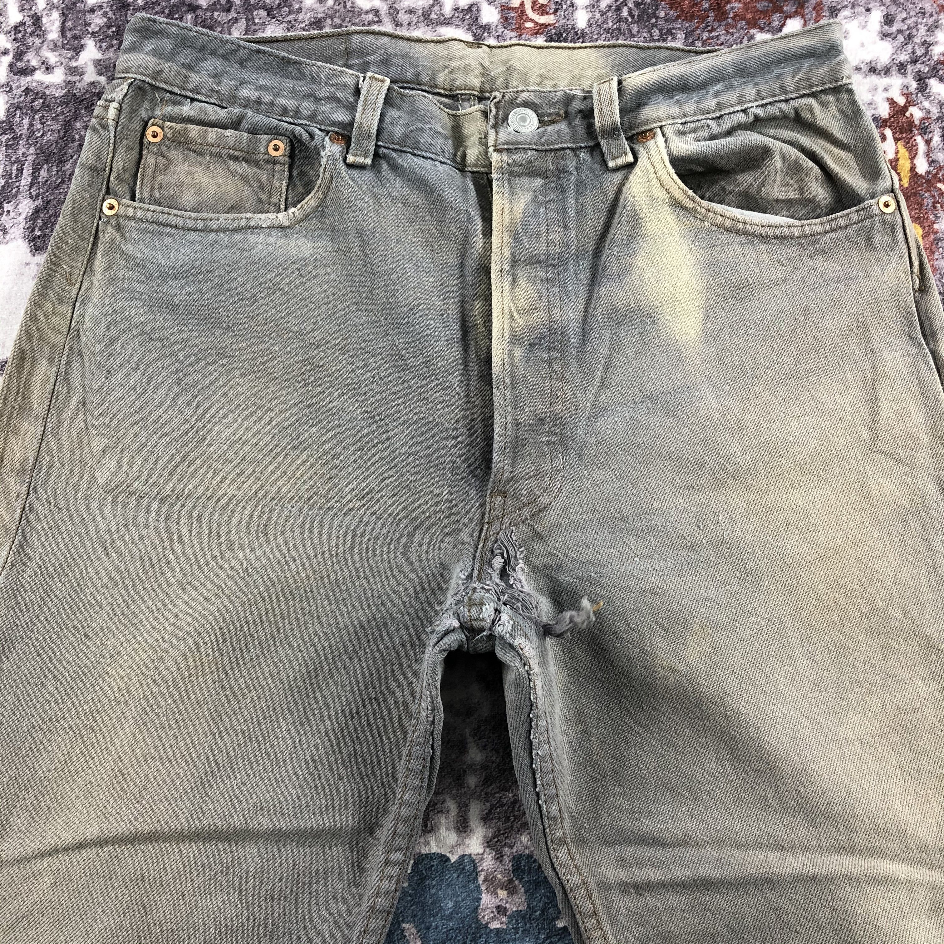 Levi's × Vintage Vintage 90s Faded Black Levis 501 Jeans-JM2598 Size US 33 - 3 Thumbnail