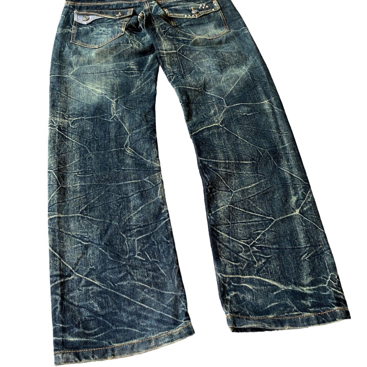 Beauty Beast × If Six Was Nine × Le Grande Bleu (L.G.B.) Rare Vintage Y2K Japanese Nylaus Double Waist Wash Jeans Size US 31 - 5 Thumbnail