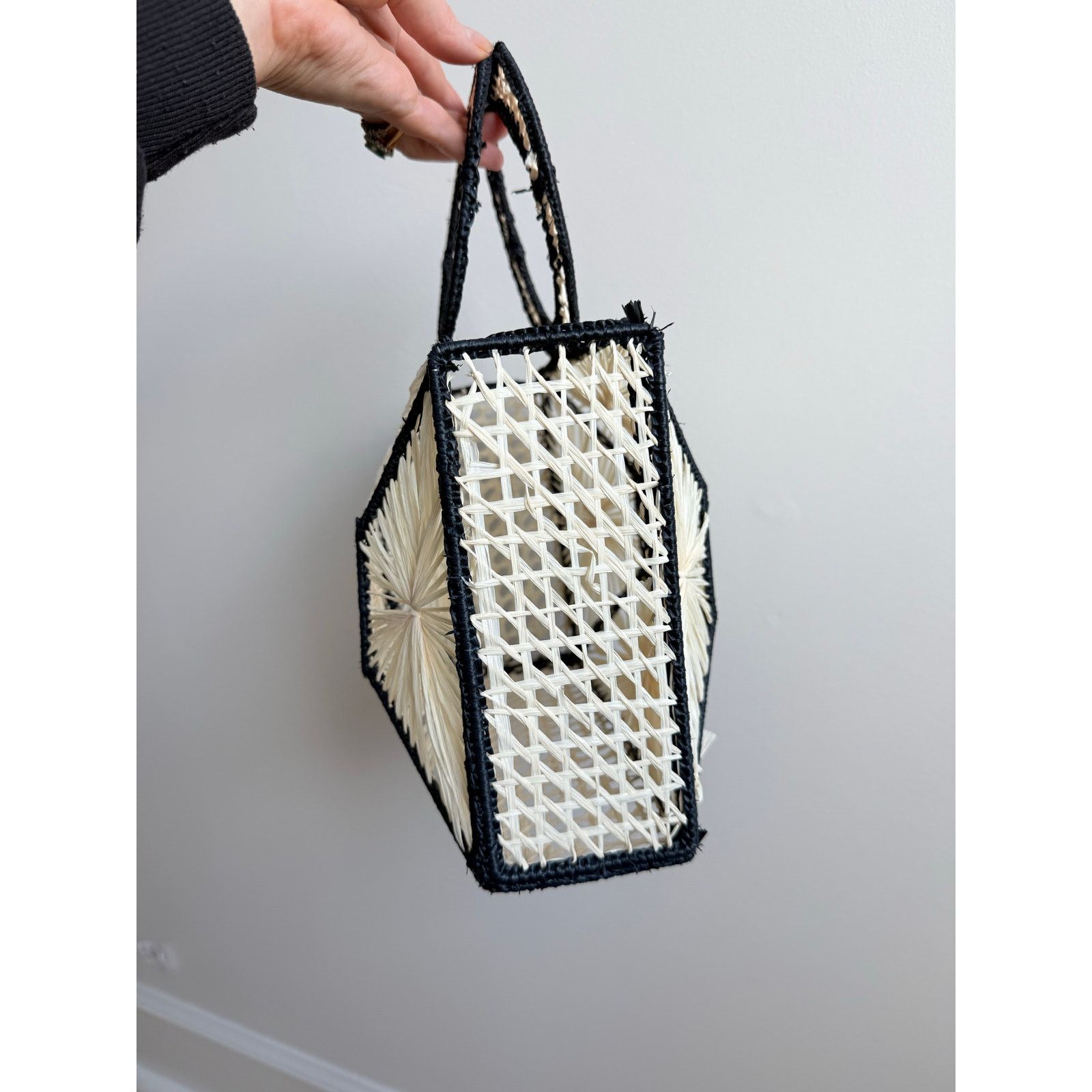 Mango Rare MANGO Limited Edition Bag Bicolor Raffia Size ONE SIZE - 3 Thumbnail