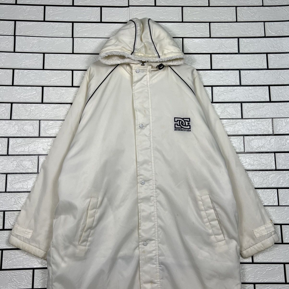 DC Vintage DC SHOE USA Big Logo Long Sherpa Jacket #4038-C183 Size US XL / EU 56 / 4 - 7 Thumbnail