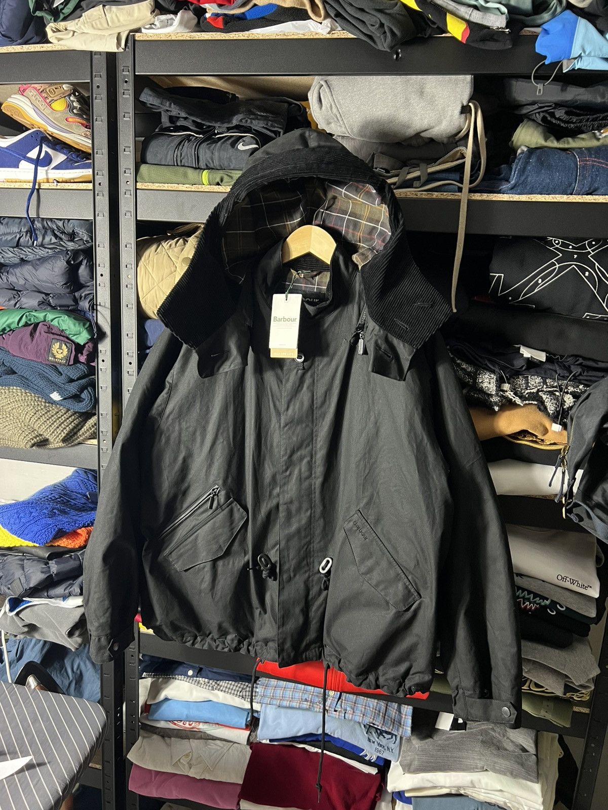Barbour 🔥RRP715€ NWT Barbour Short Wind Waxed Parka Jacket Size L 🇬🇧🖤 Size US L / EU 52-54 / 3 - 1 Thumbnail