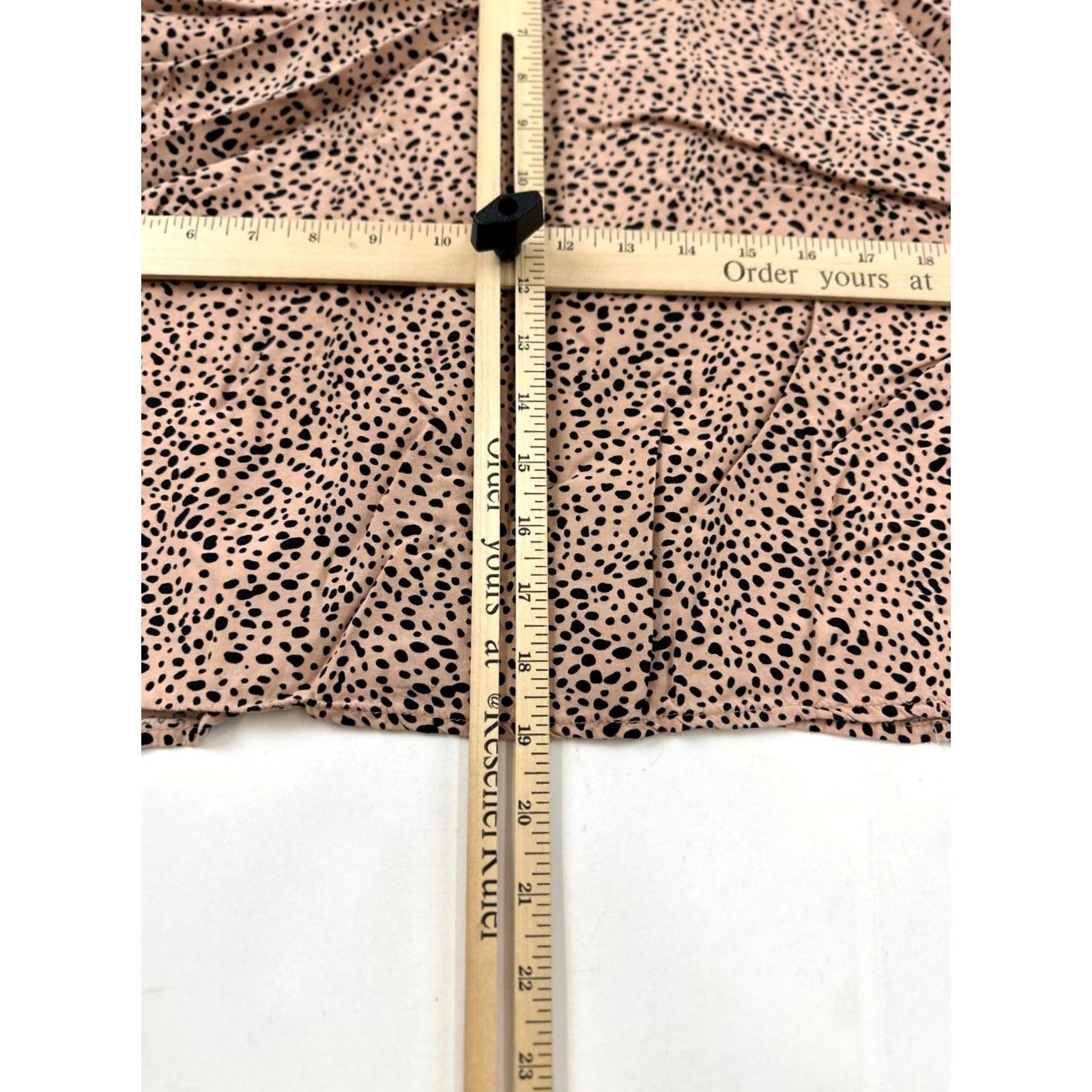 Vintage Milk & Honey Womens XL Tan Black Animal Print Crop Short Sleeve Button Up Size XL / US 12-14 / IT 48-50 - 7 Thumbnail