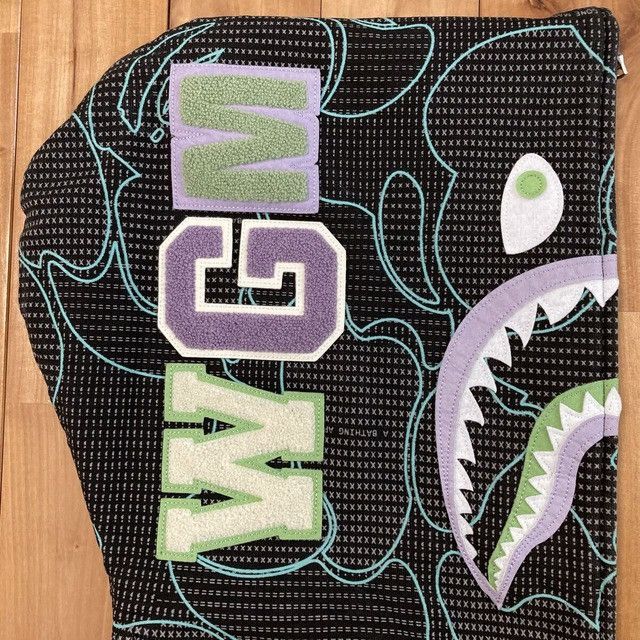 Bape 💫Glow in the dark💫 BAPE TEXT CODE CAMO Shark Full Zip Hoodie Size US XL / EU 56 / 4 - 5 Thumbnail