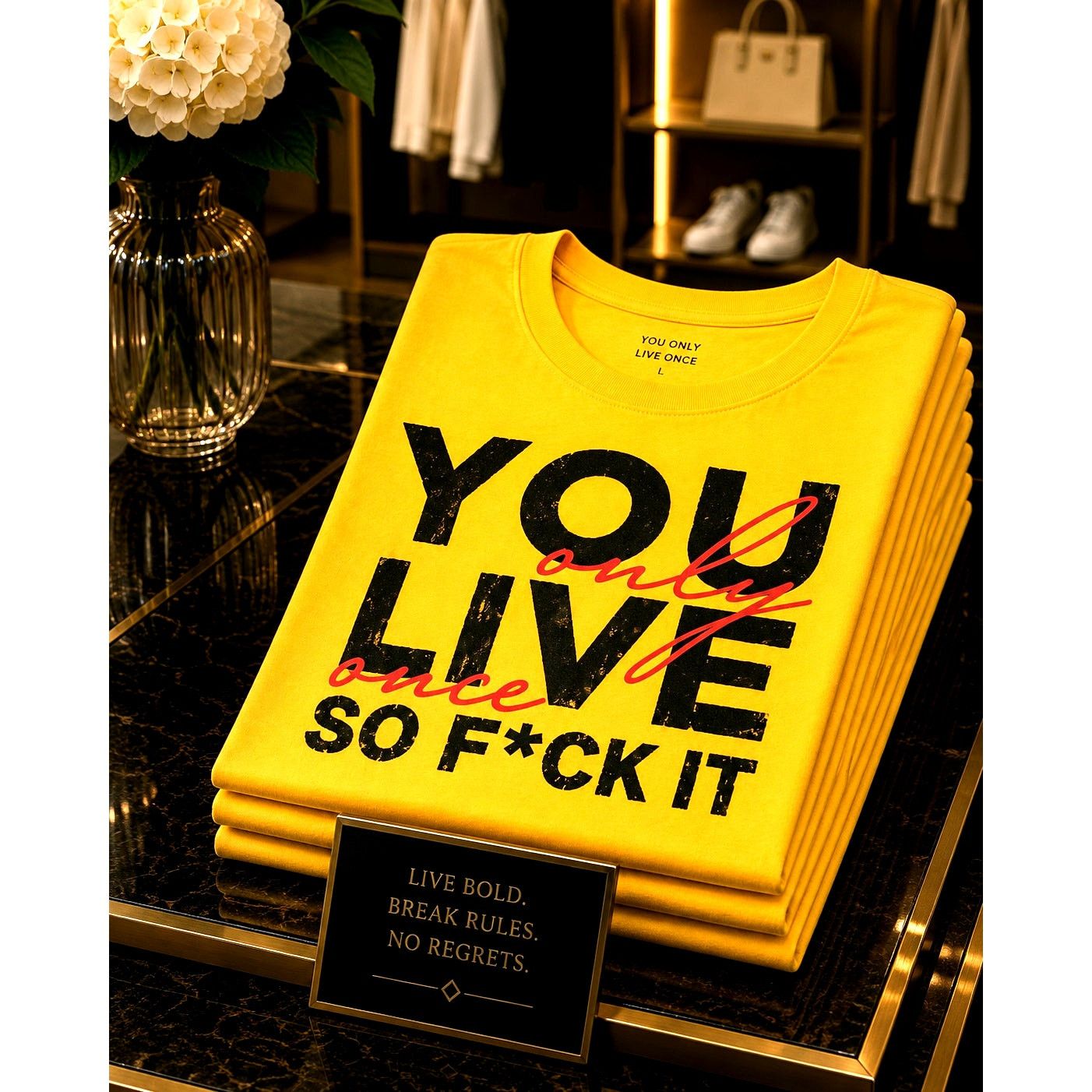 Other You only Live once, so f*ck it Tee Shirt - L Size L / US 10 / IT 46 - 1 Thumbnail