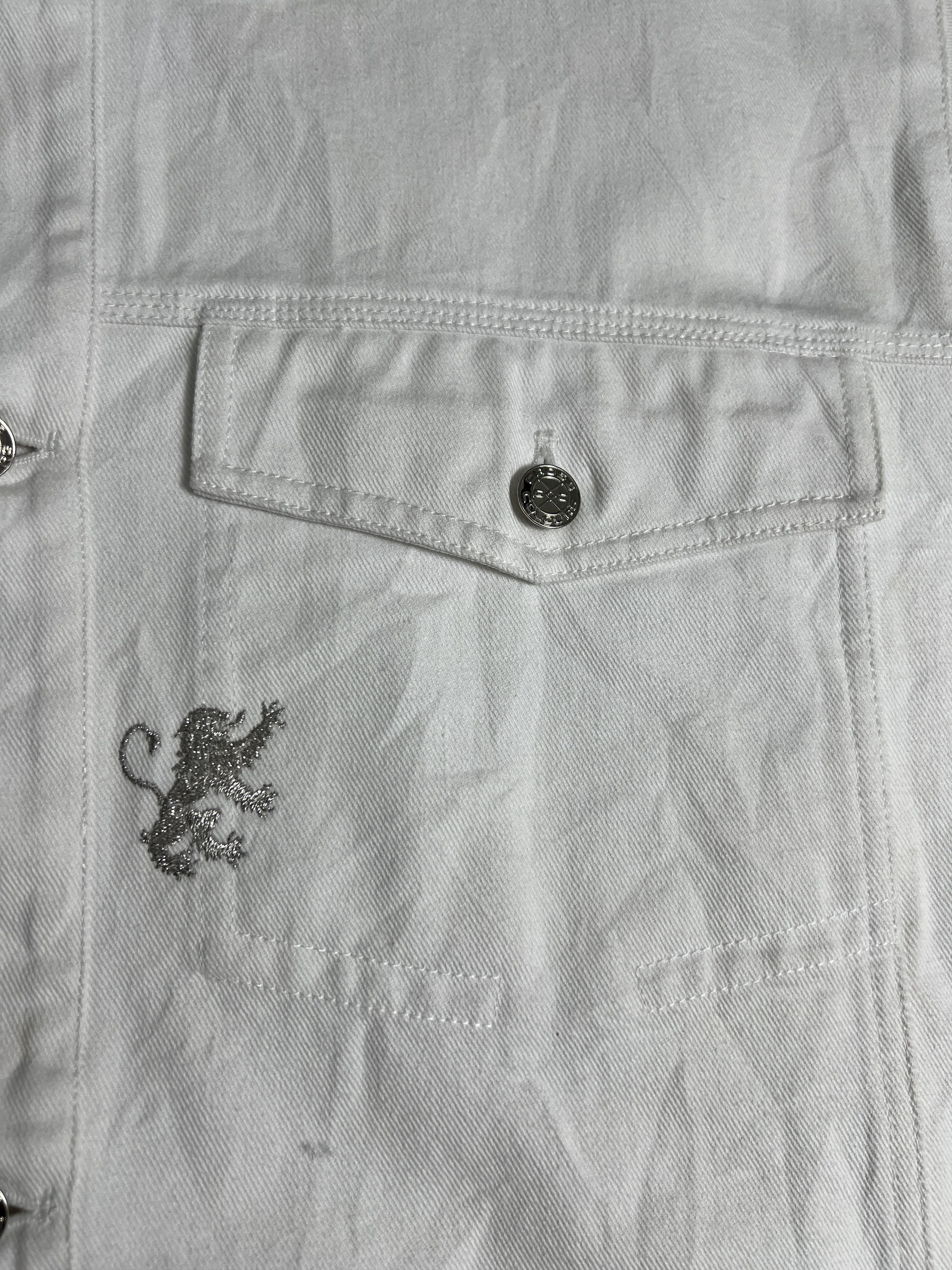 Cross Colours Vintage Cross Colours White Denim Jacket (XXL) JKA006 Size US XXL / EU 58 / 5 - 2 Thumbnail