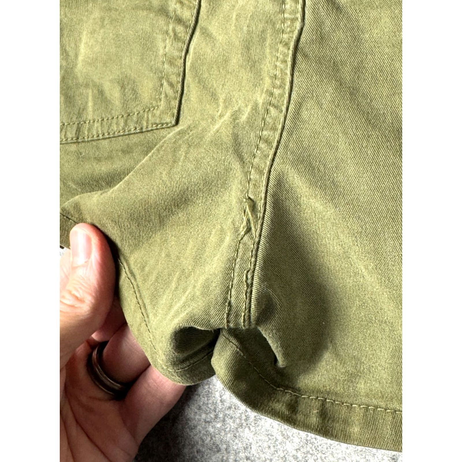 Vintage VINTAGE Agua Bendita Shorts Women's 10 Embellished B. Salvaje Short Cotton Green Chino Twill Women's 10 Green Size 32" / US 10 / IT 46 - 6 Thumbnail