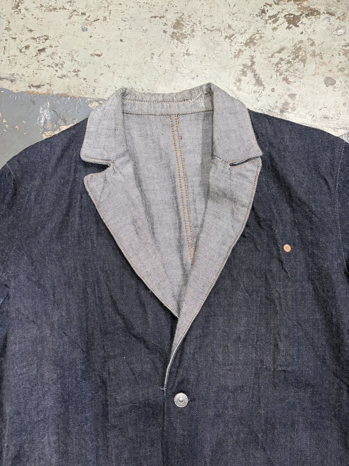 Japanese Brand Conners sewing factory(C.S.F) one piece of rock denim jacket Size US S / EU 44-46 / 1 - 5 Thumbnail