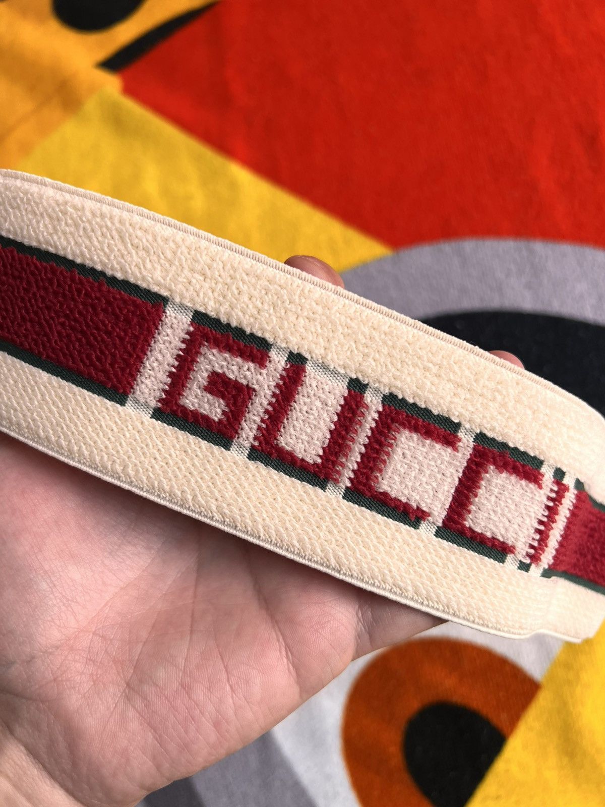 Gucci Gucci Web Stripe Headband Ivory Green Red hat cap logo Size ONE SIZE - 9 Thumbnail