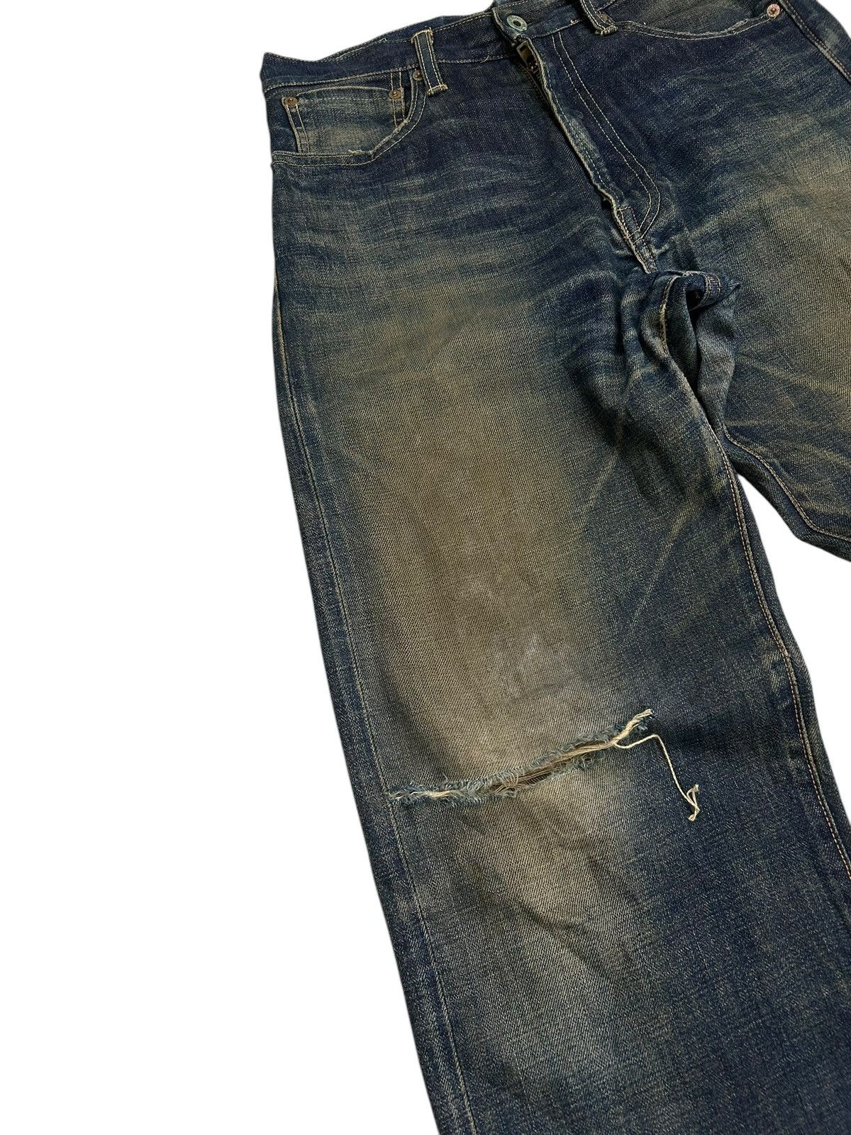 20471120 × Japanese Brand Vintage Bobson Selvedge Redline Japan Denim Indigo Washed Size US 31 - 5 Thumbnail