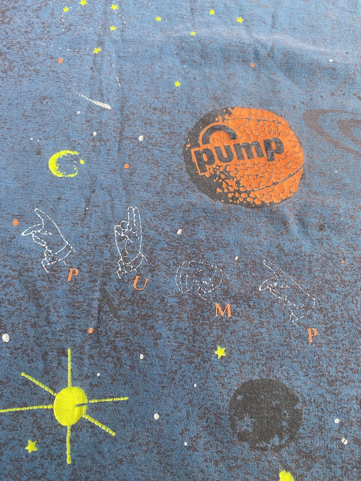 Reebok × Vintage Vintage REEBOK Sport PUMP Acid Print Galaxy T Shirt L XL Size US XL / EU 56 / 4 - 10 Thumbnail