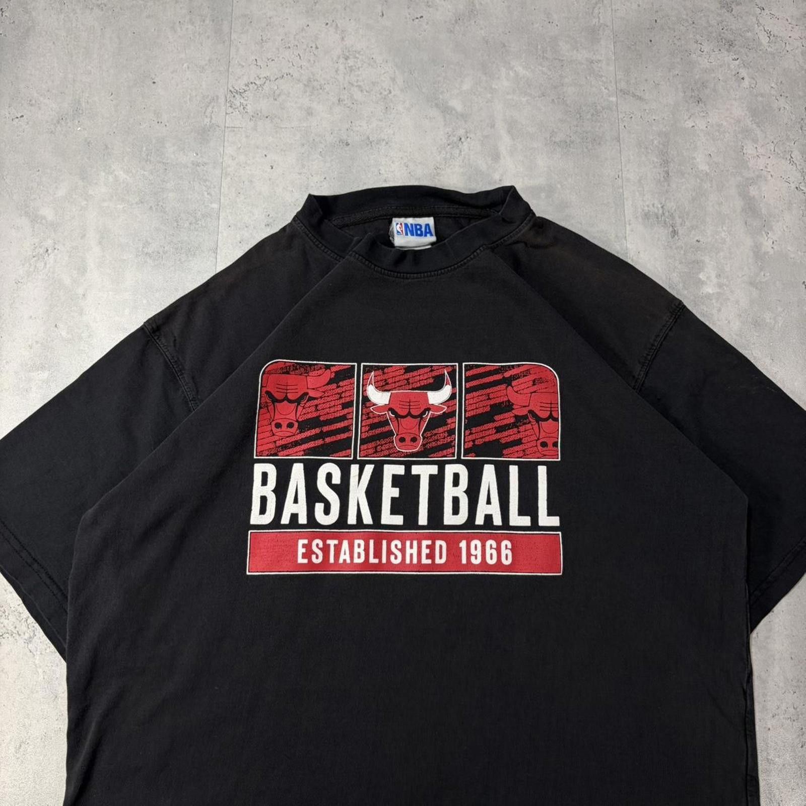 NBA Y2K Black NBA Chicago Bulls Basketball T-Shirt Size US L / EU 52-54 / 3 - 4 Thumbnail