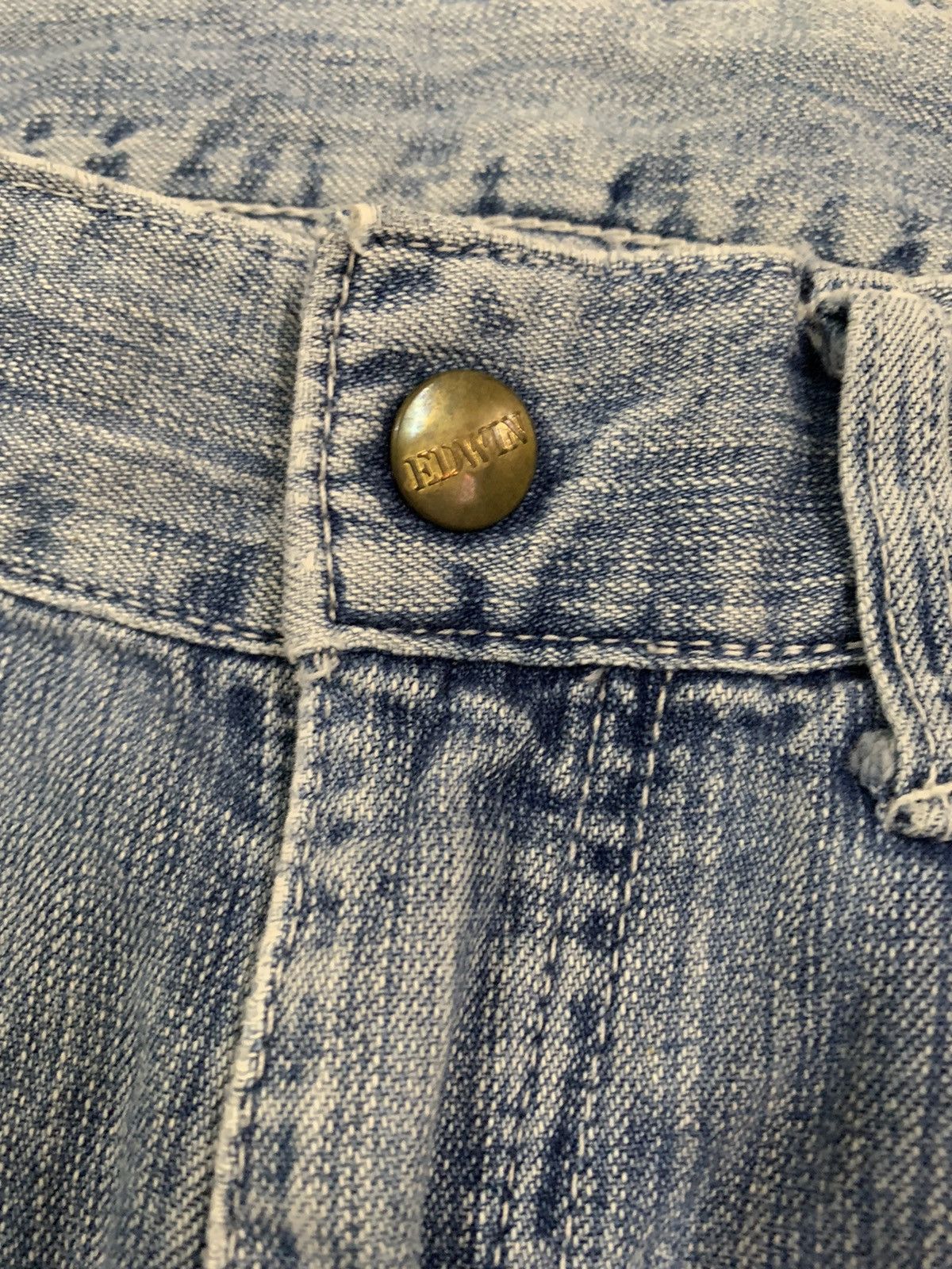 Edwin Rare Vintage Edwin Faded Baggy Frayed Leg Carpenter Jeans Size US 31 - 4 Thumbnail