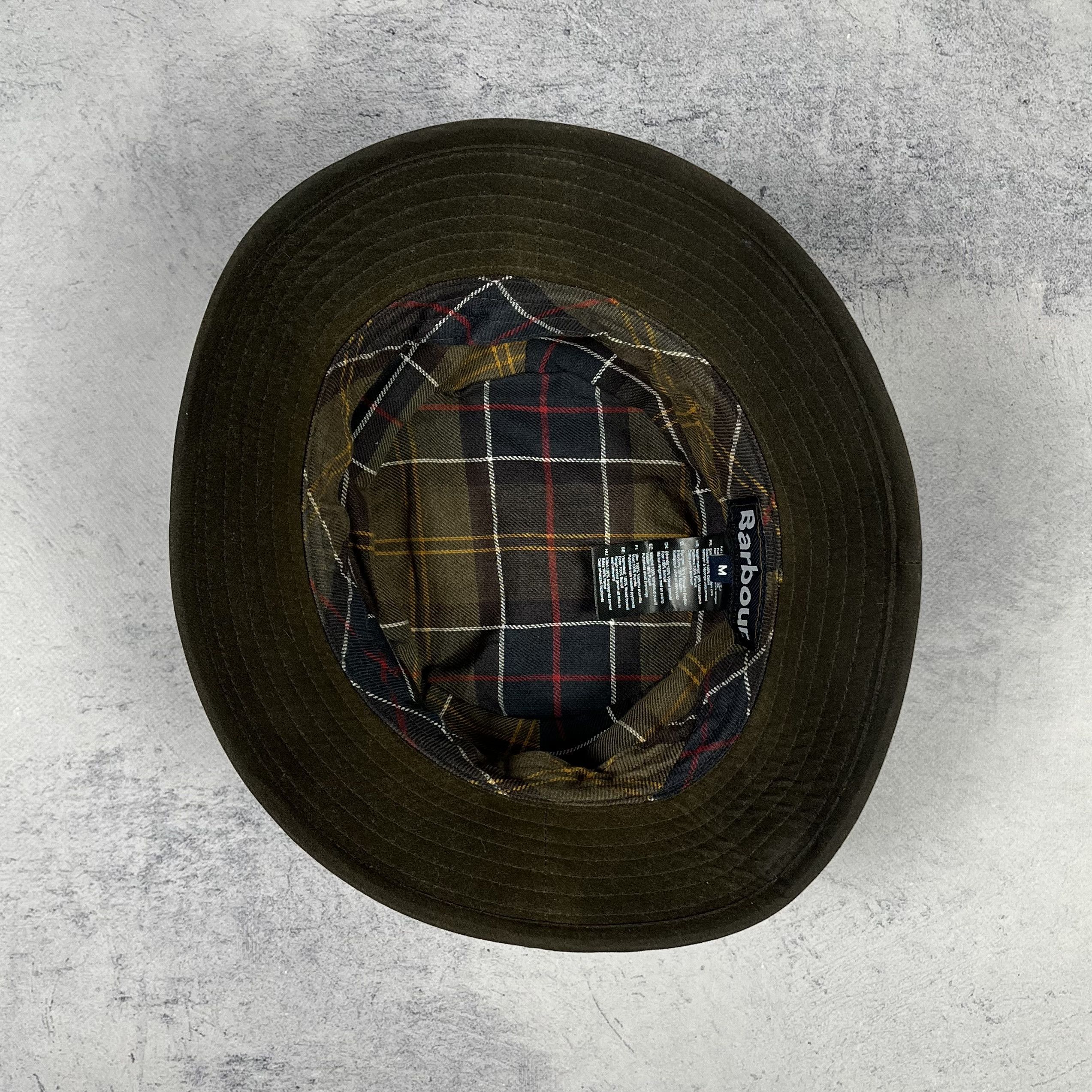 Barbour Barbour Waxed Olive Bucket Hat Size ONE SIZE - 8 Thumbnail