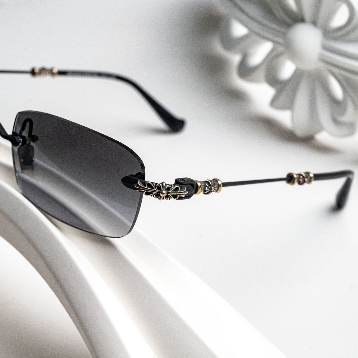Chrome Hearts CHROME HEARTS PILLS III MATTE BLACK- MATTE BLACK SUNGLASSES Size ONE SIZE - 3 Thumbnail