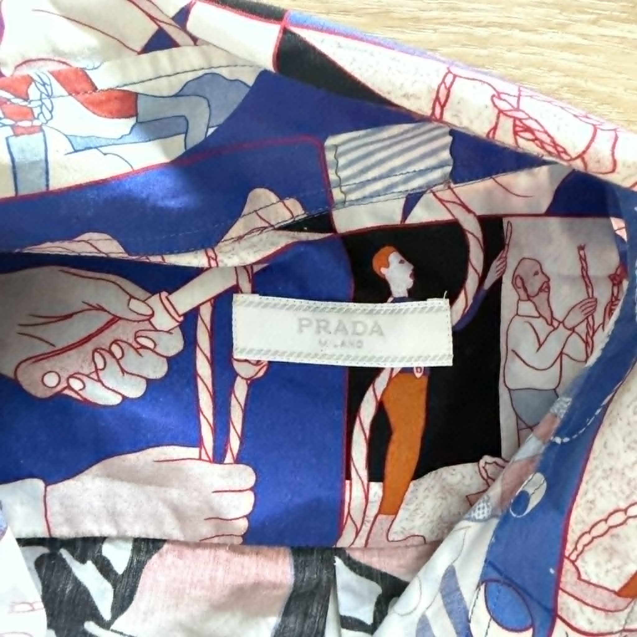 Prada Prada SS18 Comic Rope Motif Print Shirt Size US L / EU 52-54 / 3 - 3 Thumbnail
