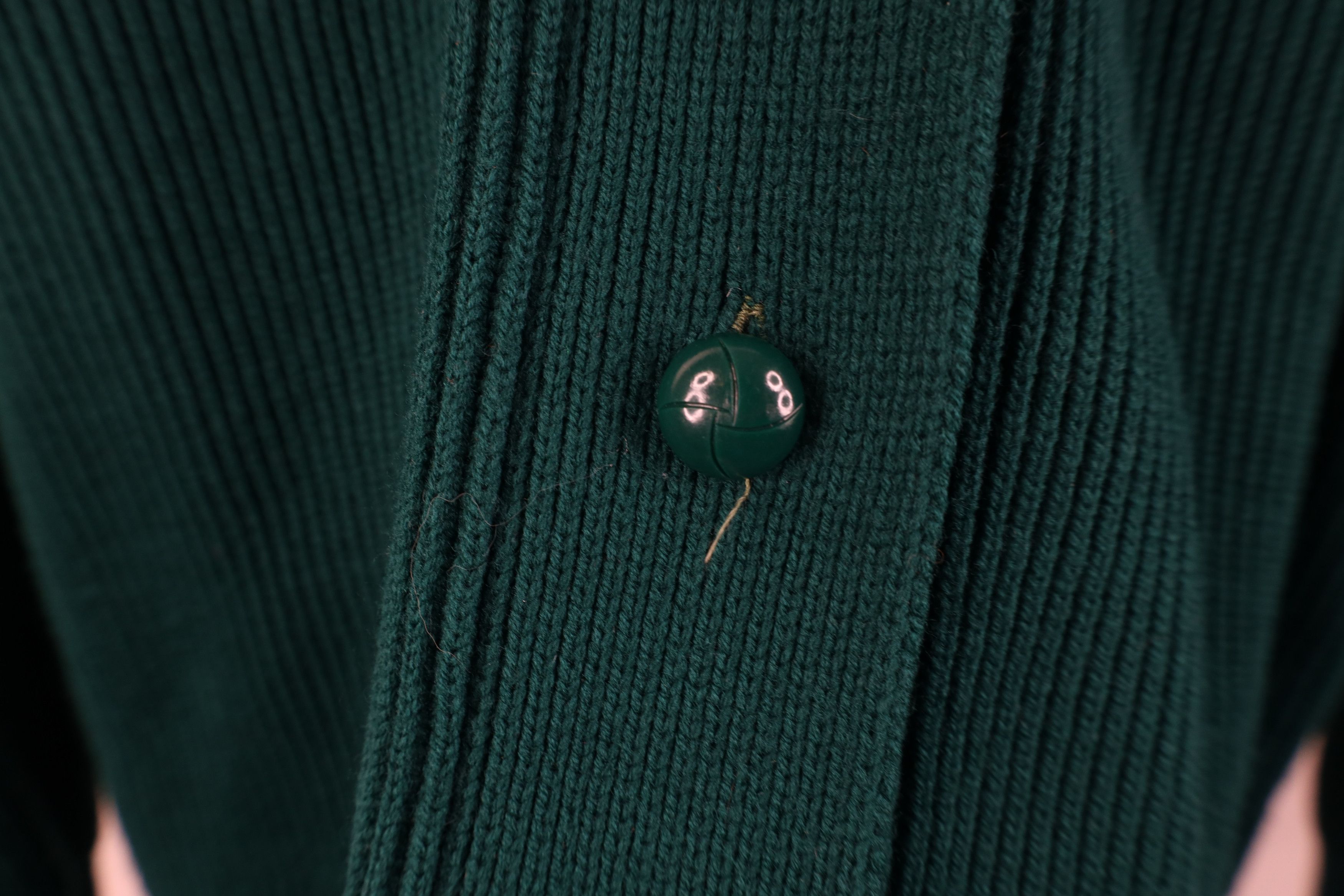 Vintage Vintage 70s Streetwear Blank Chunky Ribbed Knit Cardigan Size M / US 6-8 / IT 42-44 - 7 Thumbnail