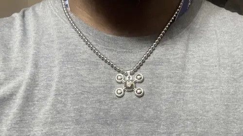 Japanese Brand Sachiko x Etou Harajuku Quadangle Ball Pendant Necklace Y2K Size ONE SIZE - 4 Thumbnail