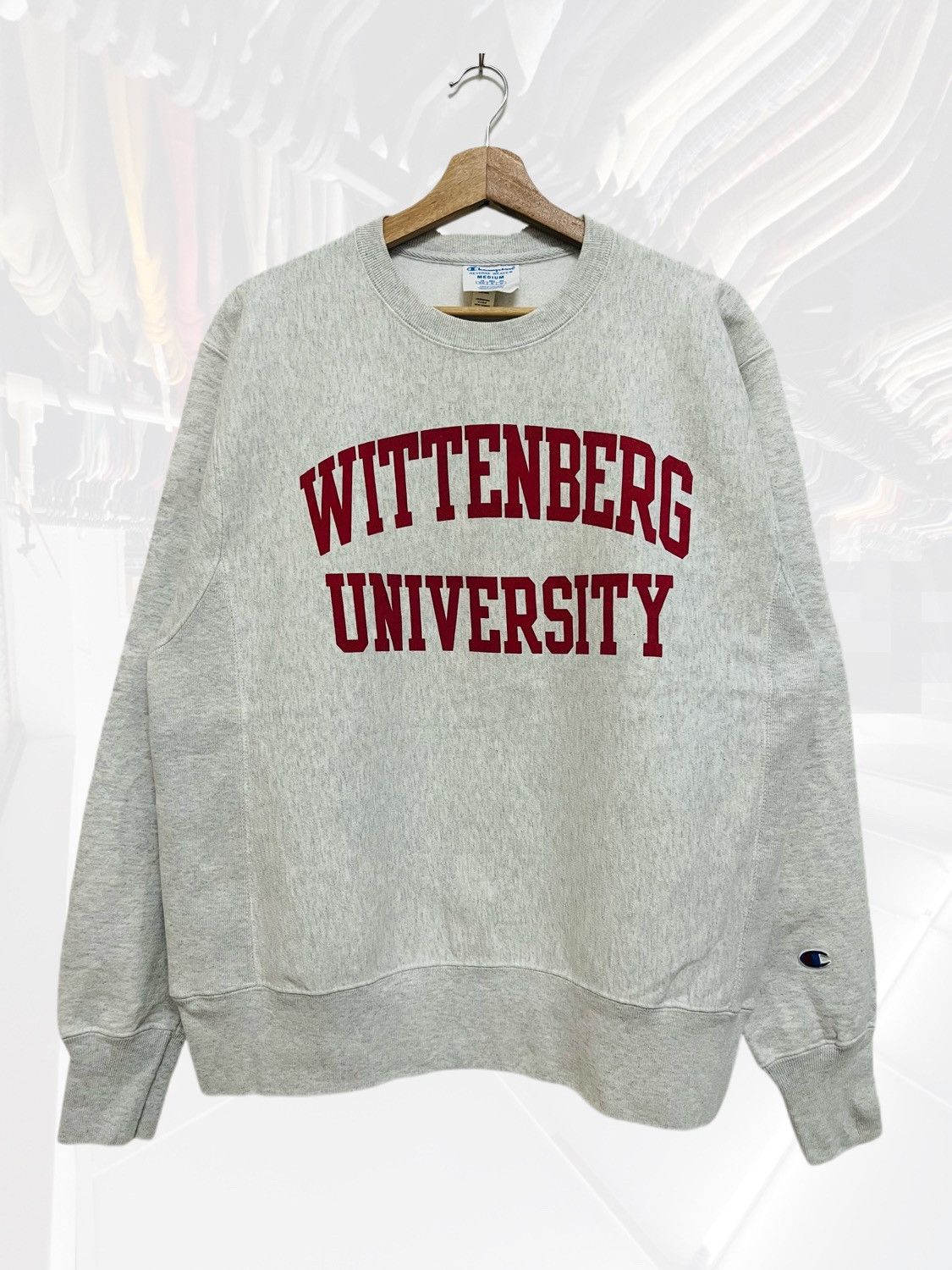 USA製90schampion ReverseWeave WITTENBERG Vintage 90s Champion Reverse Weave Crewneck