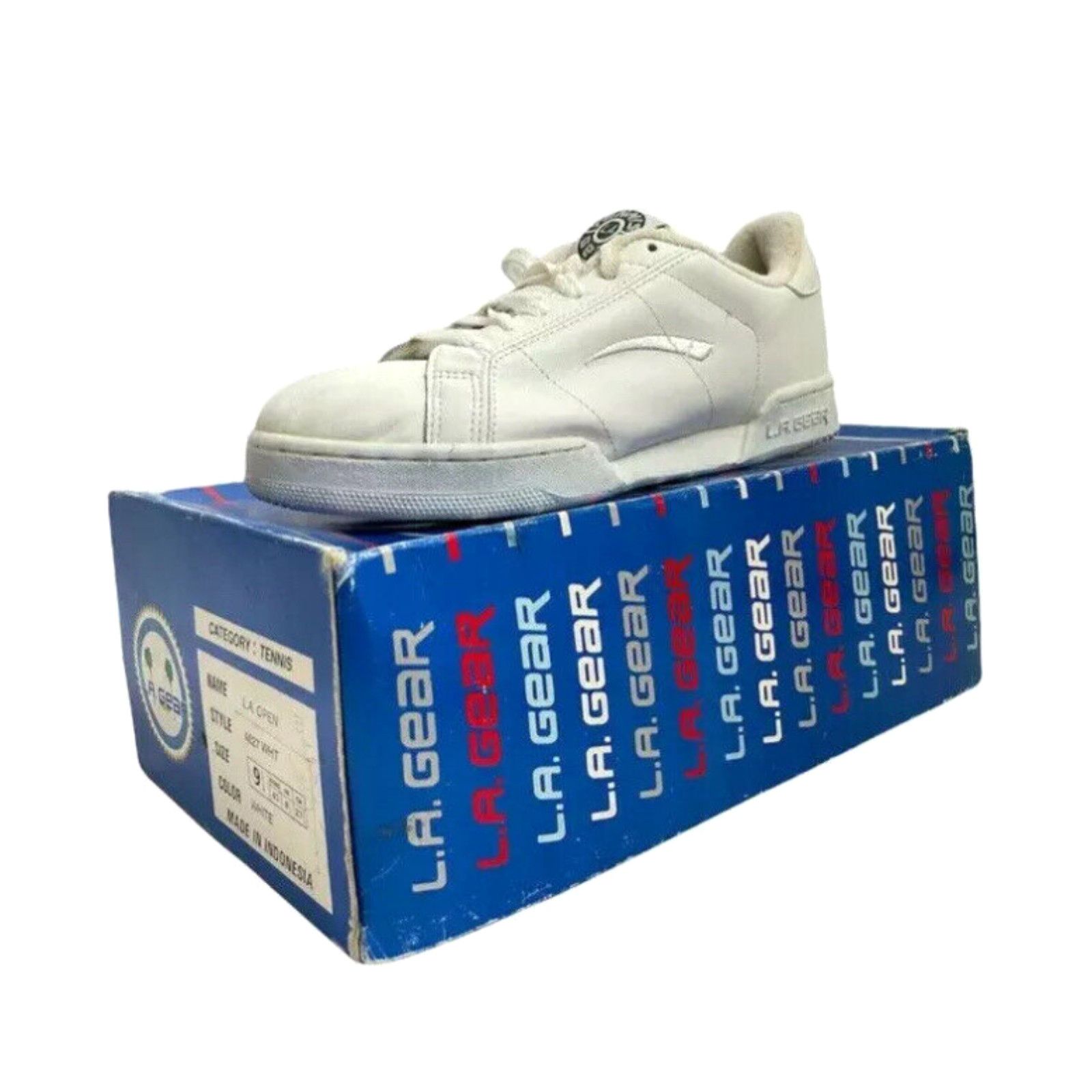image of Vintage La Gear La Open Tennis Shoes Sneakers Mens Size 9.5 Deadstock Nib 1991 in White
