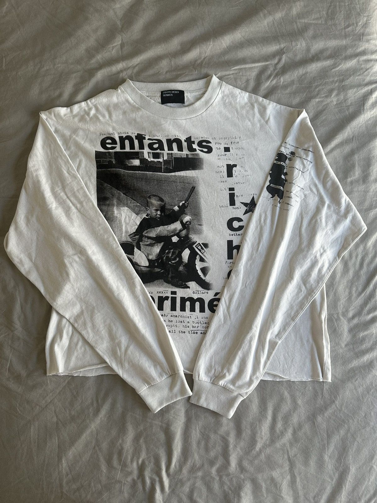T-shirt Enfant Riches Déprimes Taille L - Blanc, Neuf Avec étiquettes - Pour Garçon