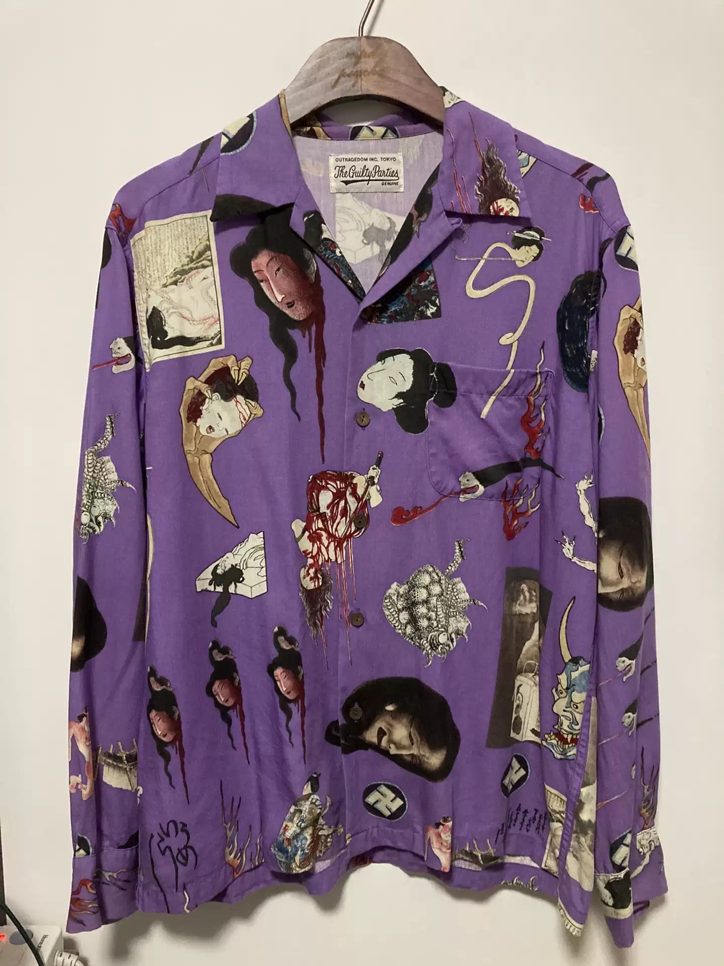 image of Wacko Maria 19Ss Aloha Shirt, Men's (Size Medium)