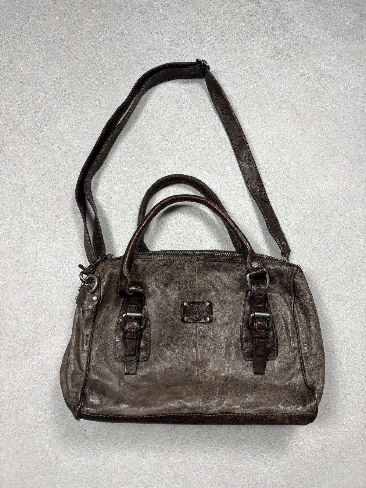 A.S.98 A.S.98 AirStep Archive Brown Leather Satchel Shoulder Bag Size ONE SIZE - 1 Thumbnail