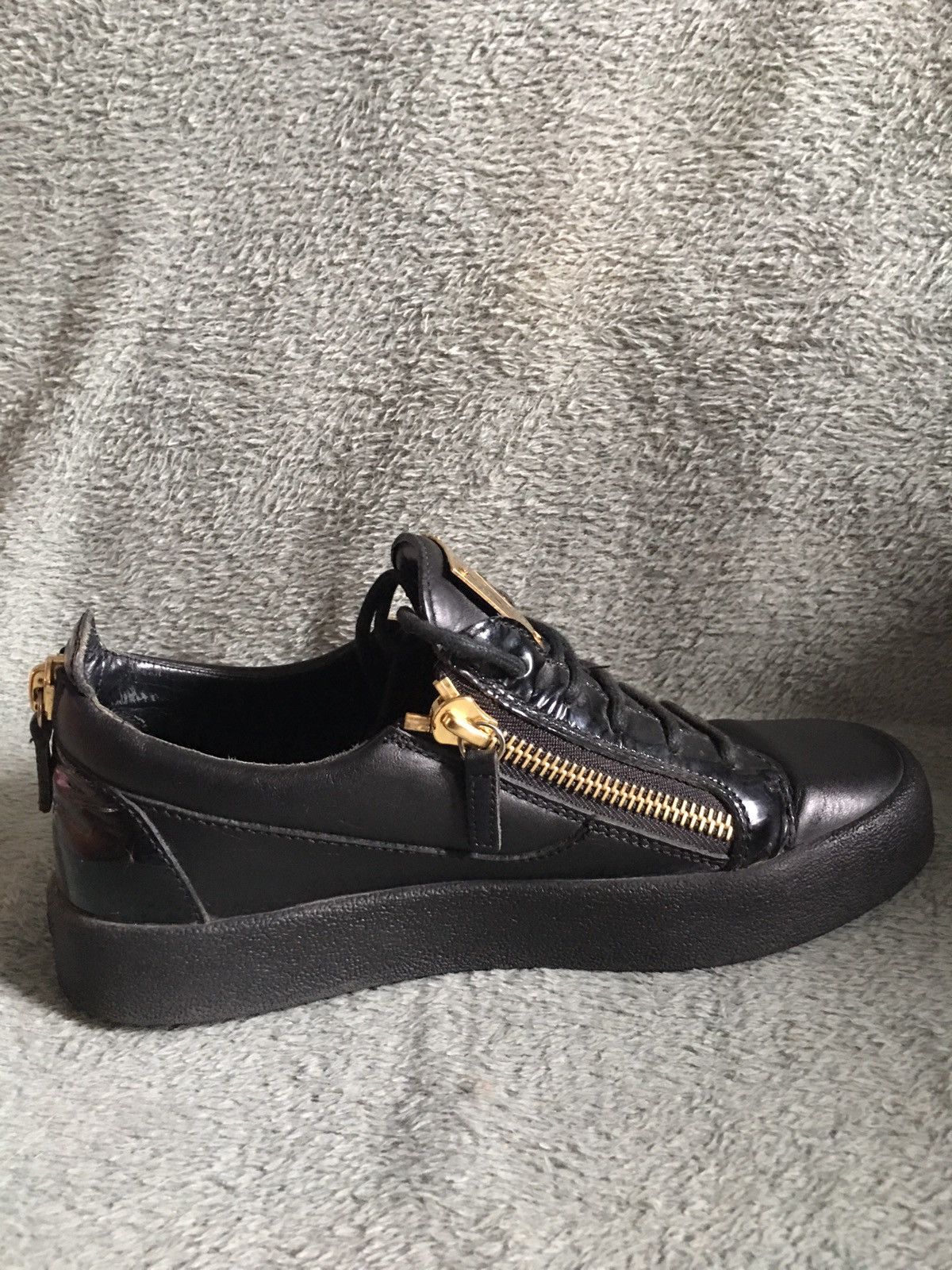 Giuseppe Zanotti Giuseppe Zanotti Black Leather Low-top Sneakers EU 41 Size US 8 / EU 41 - 6 Thumbnail