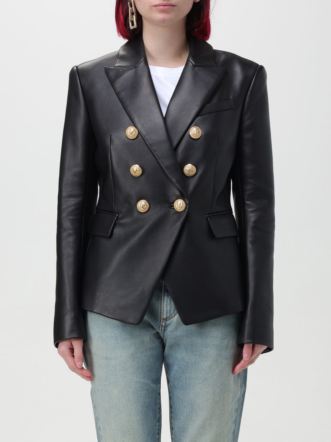 image of Balmain Blazer Woman Black, Women's (Size Small)