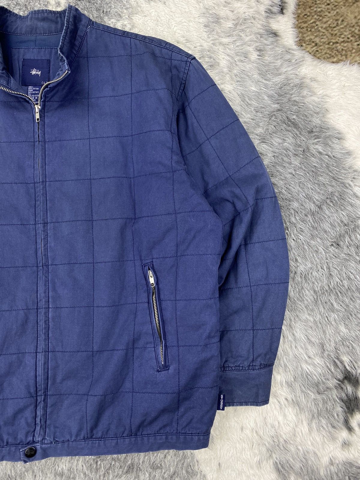 Stussy Vintage Rare STUSSY Checked Stitch Quilted Jacket Size US XL / EU 56 / 4 - 3 Thumbnail