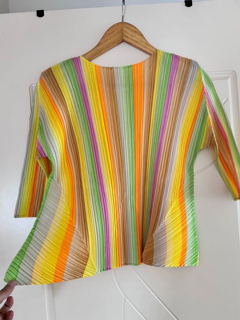 Issey Miyake Issey Miyake Rainbow short-sleeved shirt Size L / US 10 / IT 46 - 2 Thumbnail