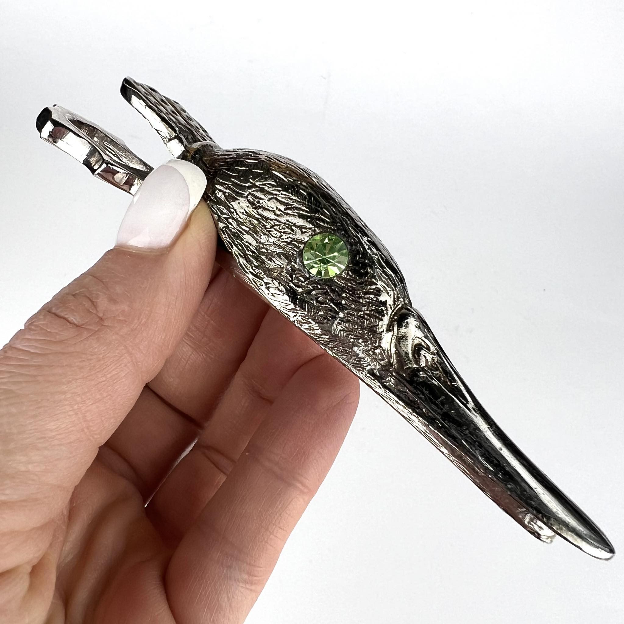 Vintage Vintage Silver Plated Paper Holder Figure Goose's Head Size ONE SIZE - 8 Thumbnail