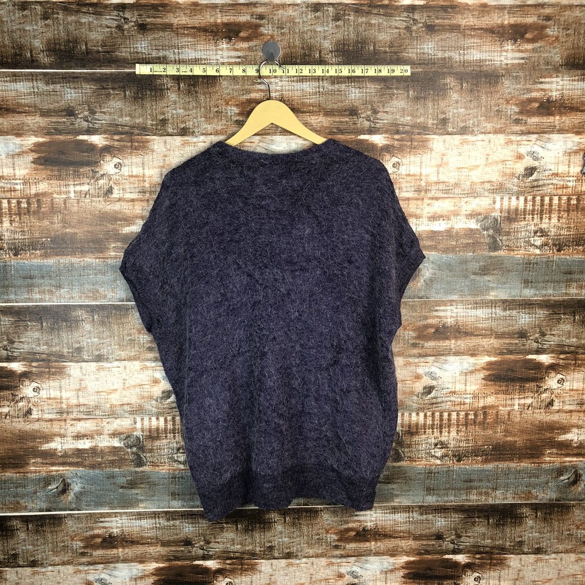 Homespun Knitwear × Japanese Brand Grove Dark Blue mohair shaggy Knitwear #A1891 Size L / US 10 / IT 46 - 11 Thumbnail