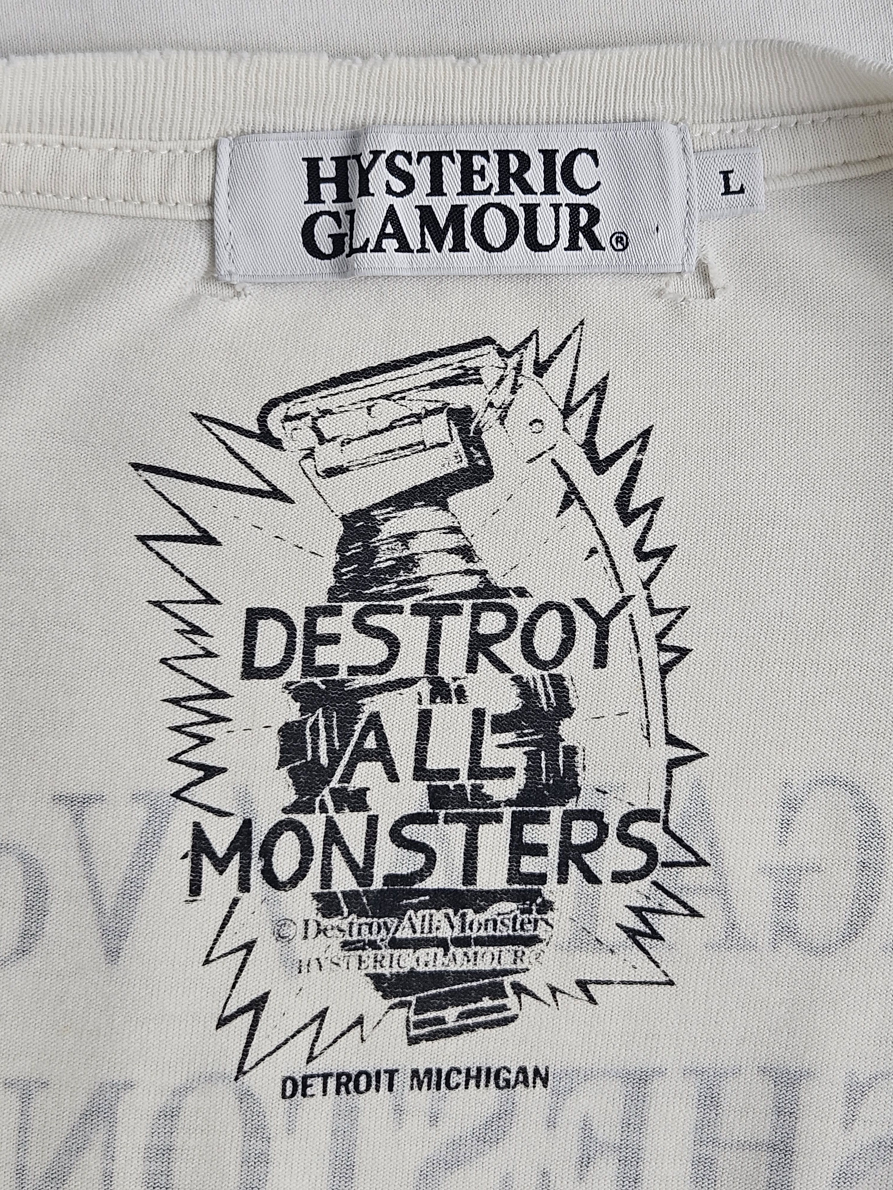 Band Tees × Hysteric Glamour Hysteric Glamour Destroy All Monster master cylinder shirt Size US L / EU 52-54 / 3 - 4 Thumbnail