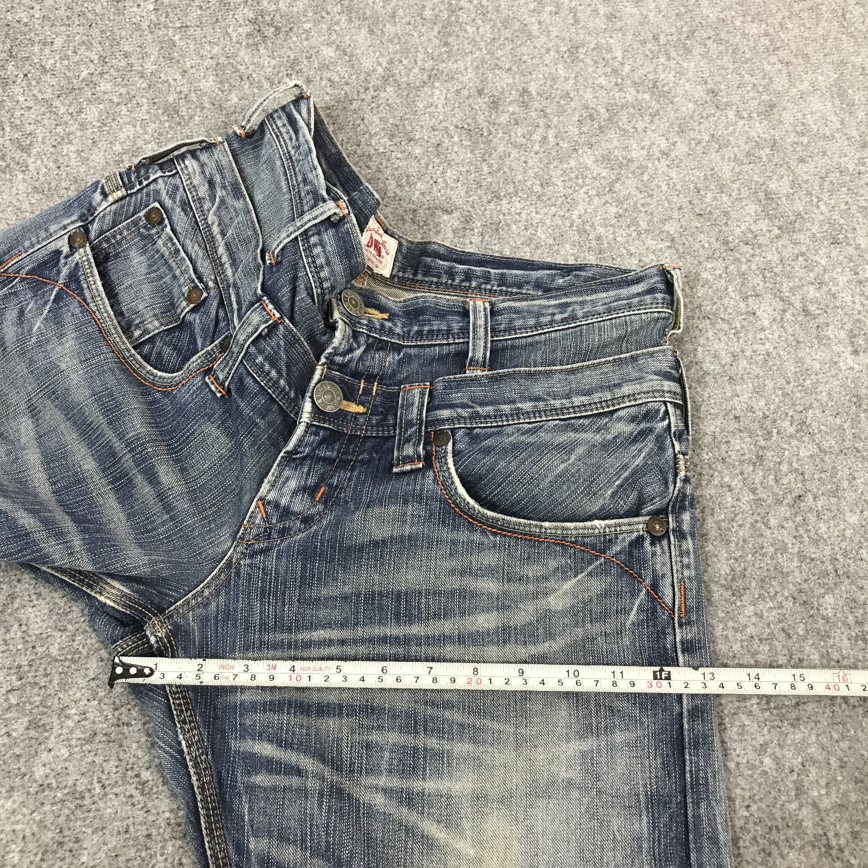 Japanese Brand BAGGY EDWIN JAPAN DOUBLE WAISH STYLE JEANS PANTS Size US 32 / EU 48 - 11 Thumbnail