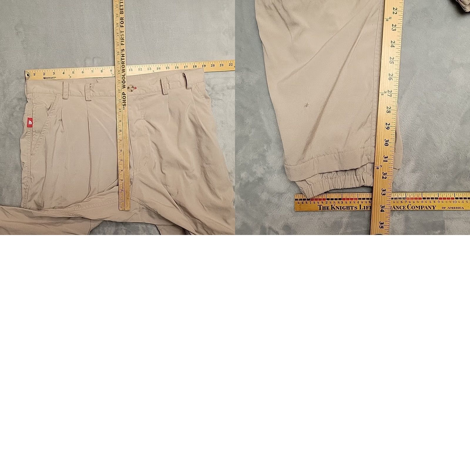 The North Face The North Face Pants Mens 38 Beige Cargo Tech 100% Nylon Lightweight Hiking Size US 38 / EU 54 - 9 Thumbnail