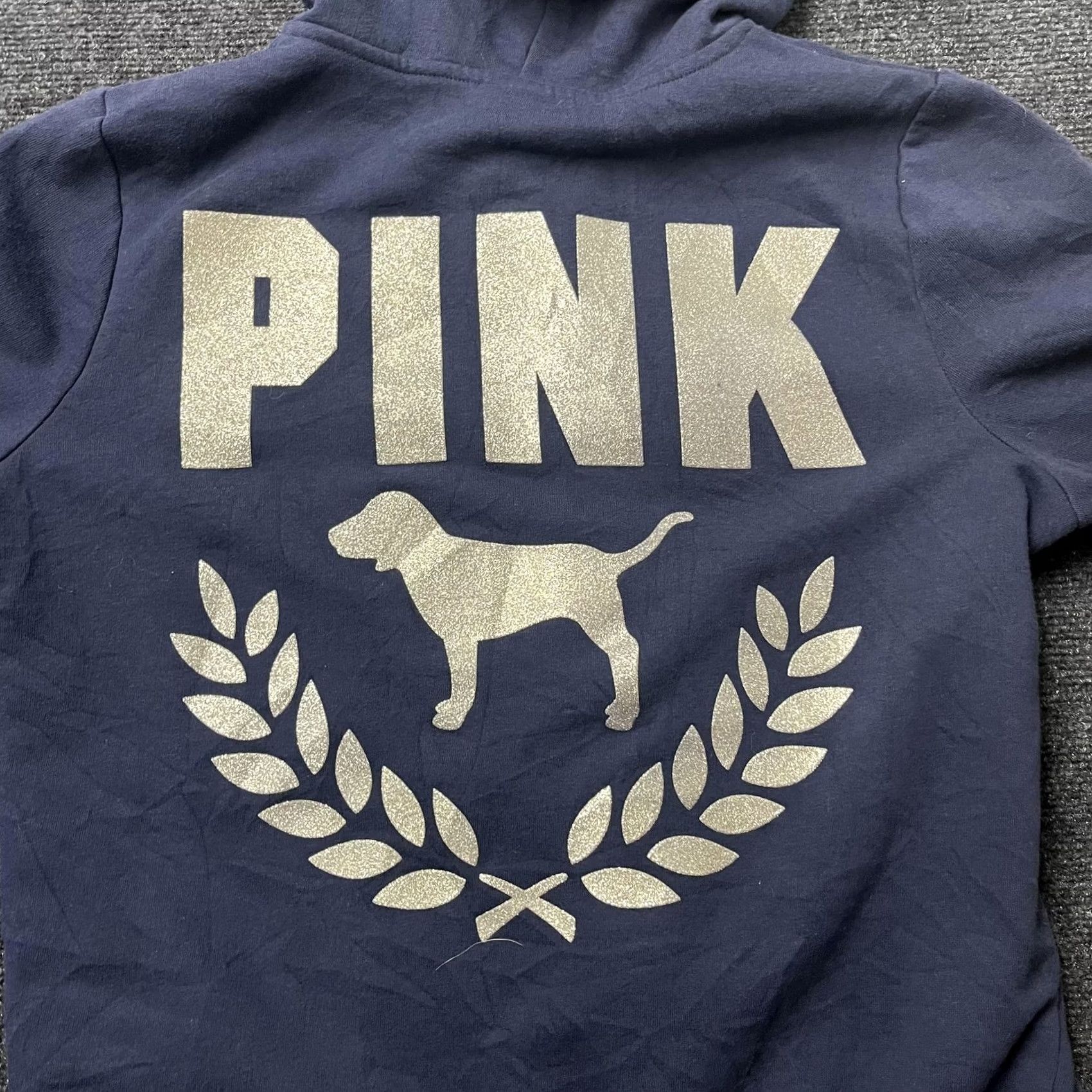 Vintage PINK Victoria's Secret Hoodie Womens L Blue Full Zip Fleece Logo Pullover Size L / US 10 / IT 46 - 7 Thumbnail
