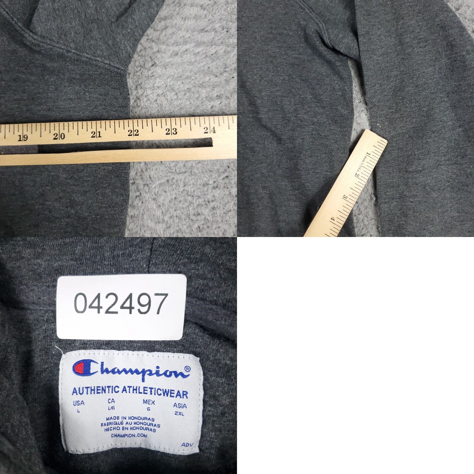 Champion Champion Hoodie Mens Large Gray Pullover Sweatshirt Mock Neck Size US L / EU 52-54 / 3 - 8 Thumbnail