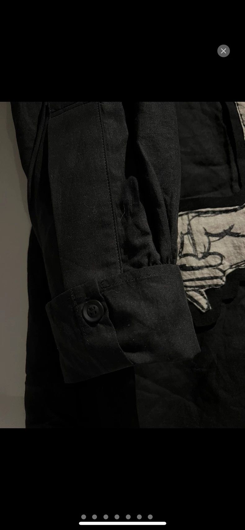 Yohji Yamamoto Yohji Yamamoto Heavy duty black "hand" applique ramie rayo Size US M / EU 48-50 / 2 - 6 Thumbnail