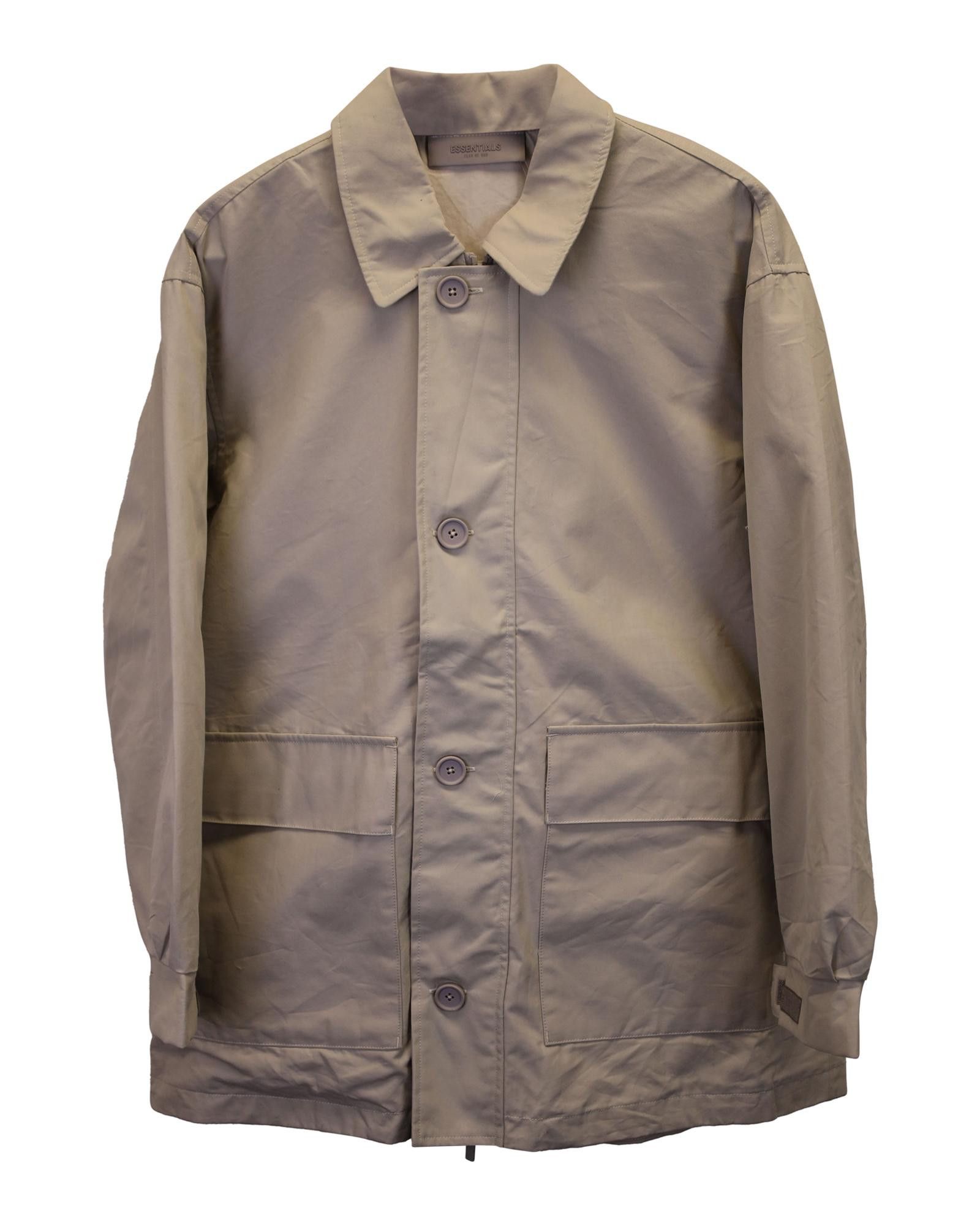 image of Fear Of God Versatile Beige Cotton Utility Jacket With Flap Pockets, Men's (Size Small)