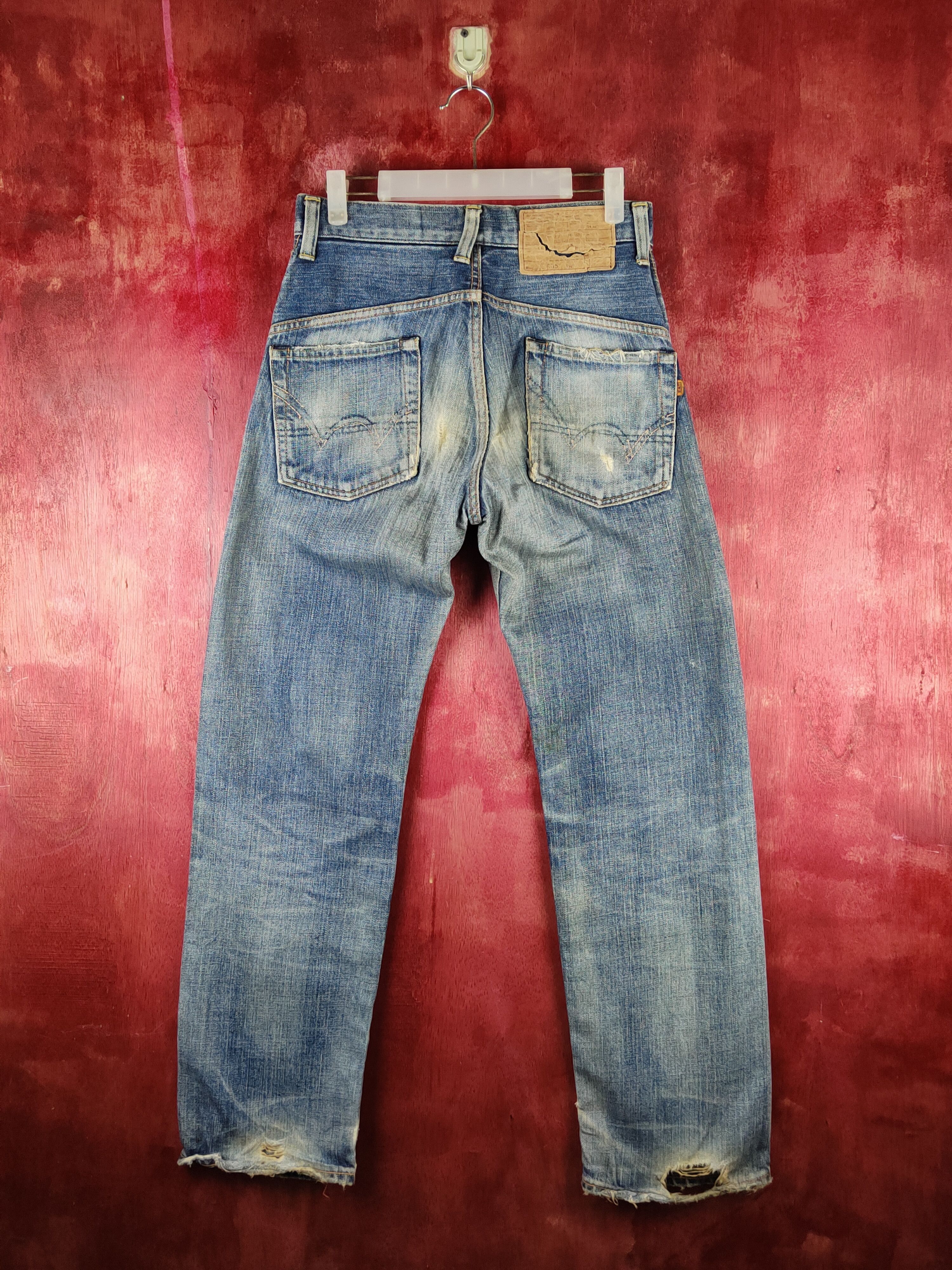 Edwin Edwin Blue Faded Distressed Ripped Jeans #S2333 Size US 28 / EU 44 - 8 Thumbnail