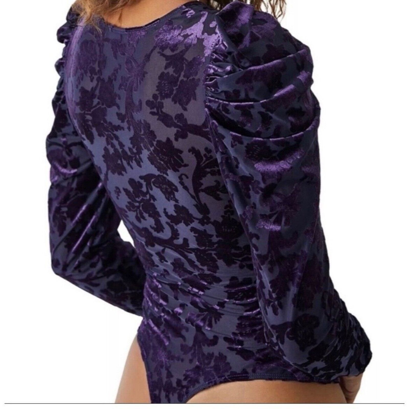 Free People Free People Velvet Burnout Bodysuit Deep Sea New Small Size S / US 4 / IT 40 - 3 Thumbnail