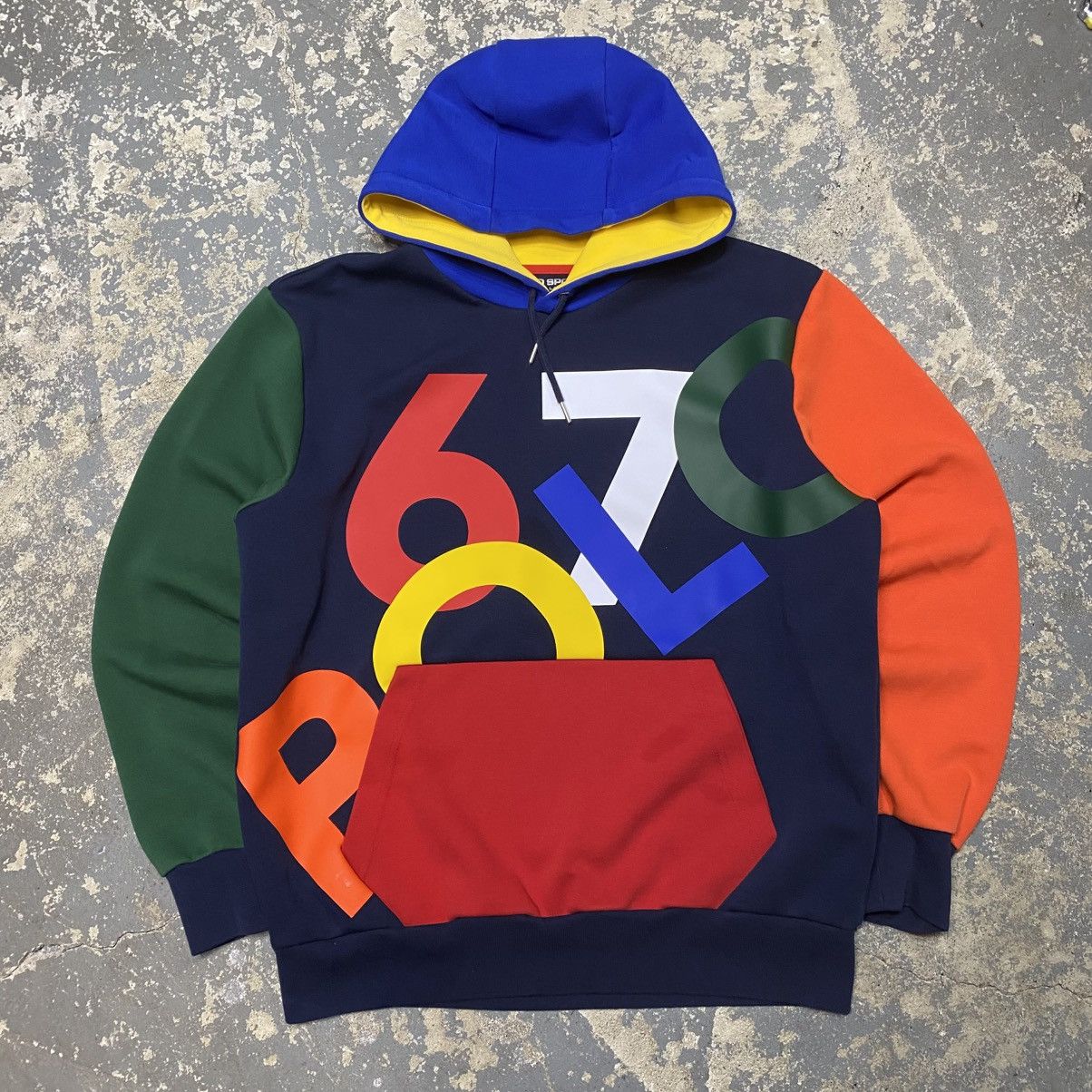 Vintage Polo Sport Ralph Lauren 967 Polo Color Block Hoodie