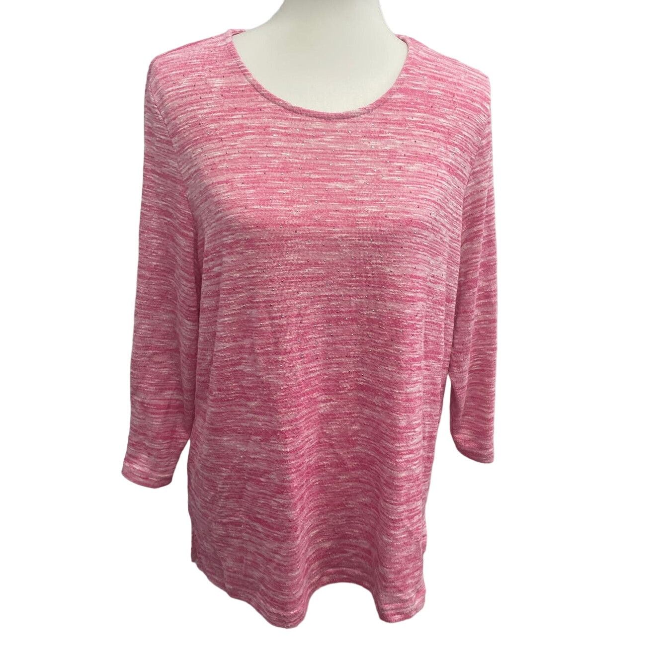 Croft & Barrow Croft & Barrow Large Sparkle Studded Rayon Blend Soft Top Size L / US 10 / IT 46 - 1 Thumbnail